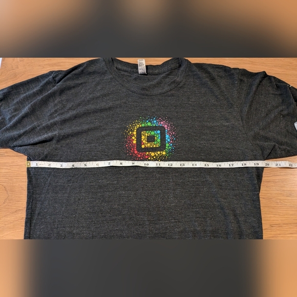 Square Cash App Corporate Pride Rainbow Dark Gray Tee in Medium - Picture 10 of 13